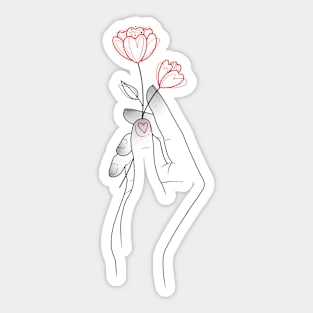 IN LOVING HANDS - flower Sticker